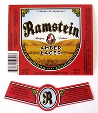 Highpoint Brewing Co RAMSTEIN AMBER LAGER beer label NJ 12oz  '13-'16