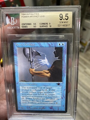 oldest mtg card 1994 Magic The Gathering Antiquities Power Artifact U3 B BGS 9.5 GEM MINT Chandra Nalaar - MTG Throwback