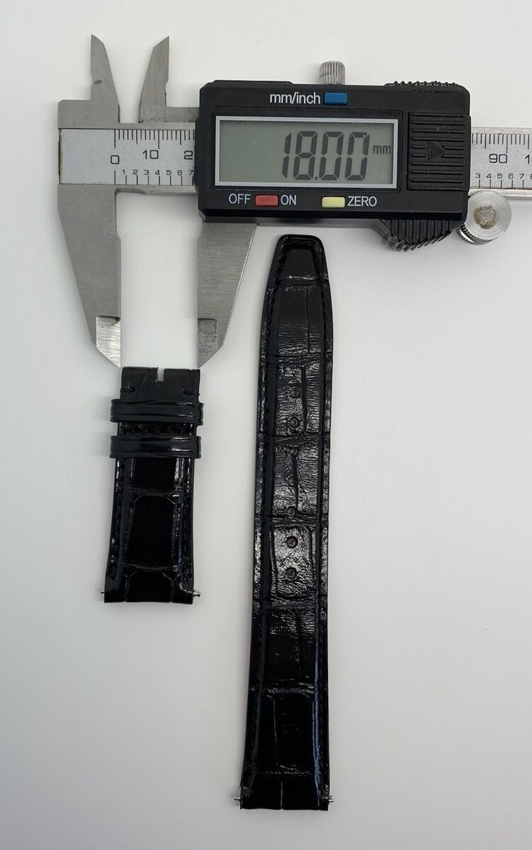 Authentic IWC Santoni 20mm x 18mm Black Alligator Watch Authentic IWC Santoni 20mm x 18mm Black Alligator Watch