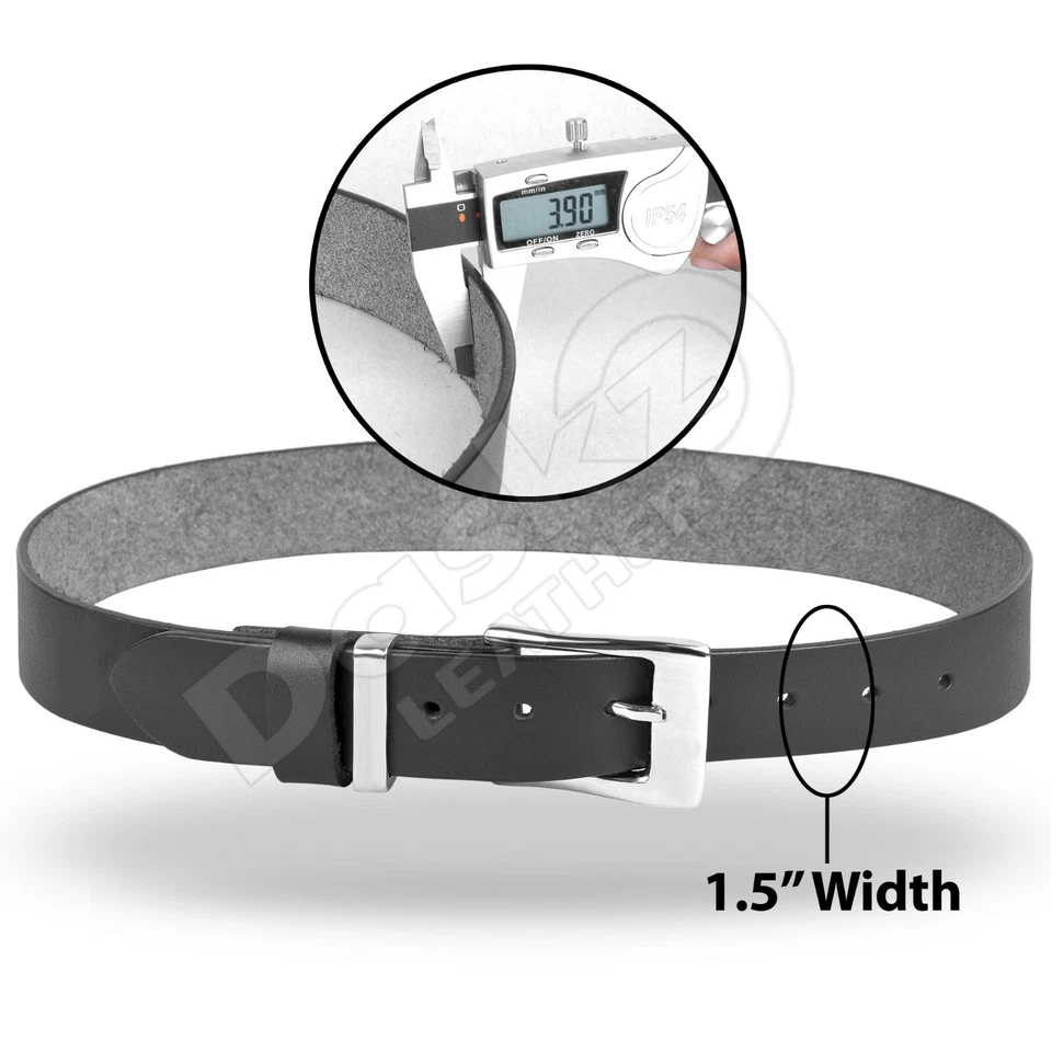 Mens Leather belt 100% genuine Leather black brown 30'' to 72'' waist sizes - Image 4 of 4