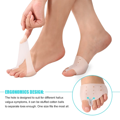 2 Pair Gel Toe Separators & Bunion Corrector with Metatarsal Pads Forefoot Cushi - Picture 5 of 12
