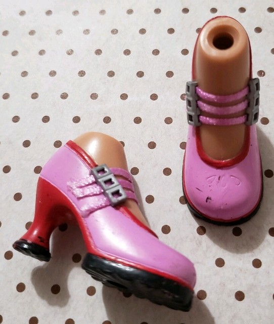 BRATZ DOLL SHOES WORLD DESTINATION TOKYO A GOGO 2004 YASMIN PINK HEELS TAN SKIN eBay