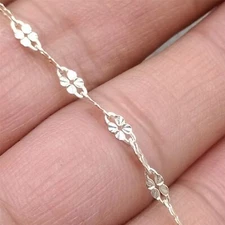 925 Sterling Silver Unfinished Butterfly Style Cable Chain for Bracelet Necklace