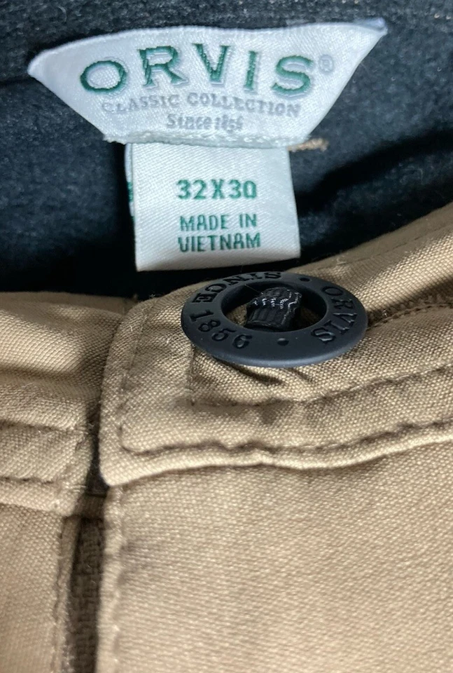 Pantalones Orvis 32x30 (se adapta a 34x29) beige forrados de vellón para exteriores Foto 3 de 3
