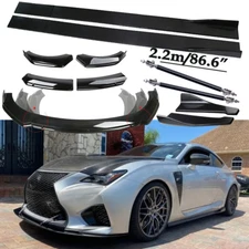 For Lexus Front Bumper Lip Spoiler Side Skirts /Rear /Glossy Black