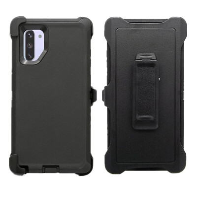Black For Samsung Galaxy Note 10+Plus Shockproof Defender Case w/ Belt Clip