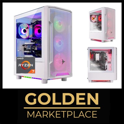 Competitive Gaming PC: Ryzen 7 5700, RX 6600, 1TB SSD, ARGB Fans, Windows 11