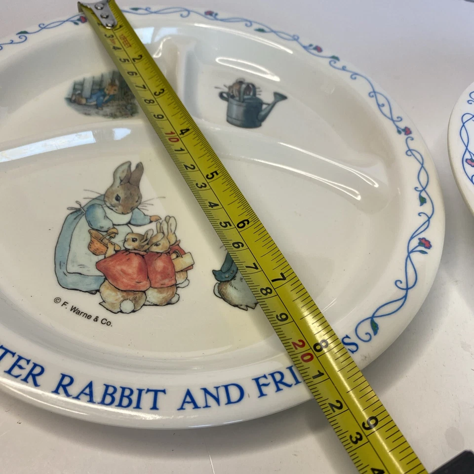 复古 Peter Rabbit & Friends 学步儿童 三聚氰胺 分盘碗 EDEN — 第 4/4 张图片