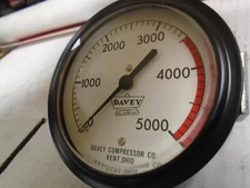davey air compressor pressure guage 0-5000 lbs 4 inch p/n  ap28131