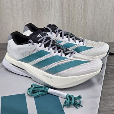 Adidas Adizero Boston 10 Teal and White Sneakers Adidas Adizero Boston 10 Halo Mint Blue White Womens Running  main image 3