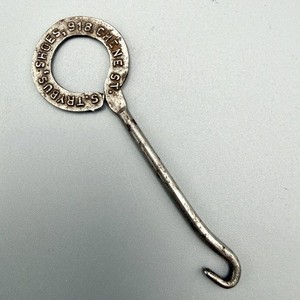 Antique  Advertising Shoe Button Hook For S. Trybus Shoe Company 918 Chene St.