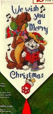 DIMENSIONS Banners For a Cozy Home CHRISTMAS PAWS Counted Cross Stitch Kit  RARE