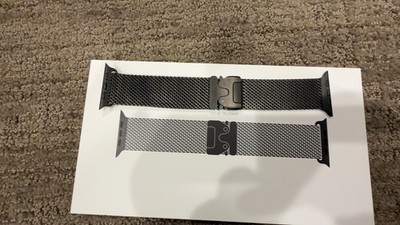 Apple Watch Band Ultra - Titanium Milanese Loop (49mm) - Large - Black Titanium
