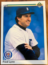 1990 Upper Deck Baseball Trading Card Detroit Tigers Fred Lynn #247