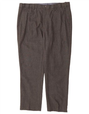 MARKS & SPENCER Herren Straight Chino Hose W36 L29 Grau Polyester BX06