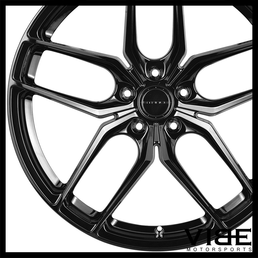 22" STANCE SF03 GLOSS BLACK CONCAVE WHEELS RIMS FITS MASERATI GHIBLI