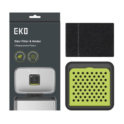 EKO Activated Charcoal Odor Filter Kit   2-Pack Strong Starter Kit, Black