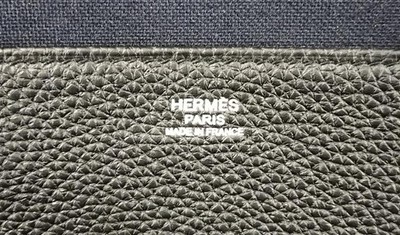 HERMES ケース 黒 レザー Made in France Hermes Victoria Light Briefcase Document Case Business Bag Made in