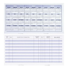 20 Pack Checkbook Register Check Registers for Personal Blank Ledger Transaction
