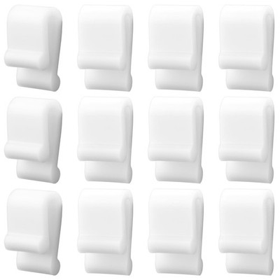12pcs Dutch Oven Lid Protector Clips, Silicone Cookware M, white 