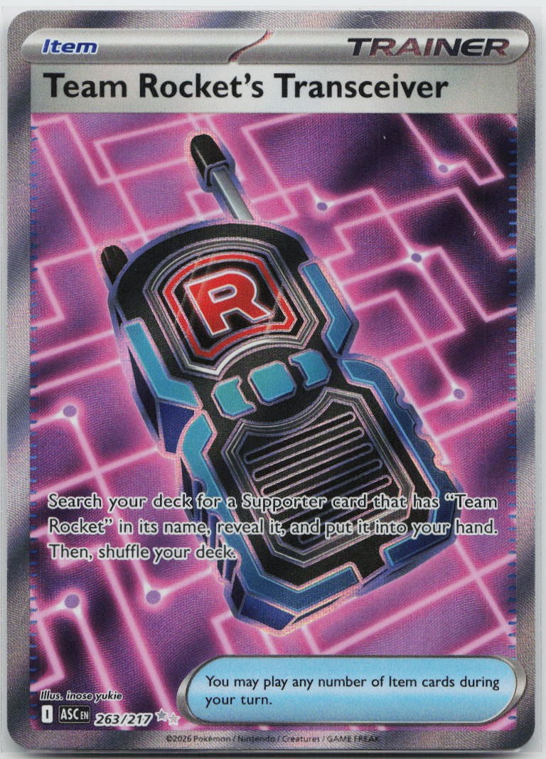 Team Rocket's Transceiver Ultra Rare ME: Ascended Heroes 263/217 Pokemon TCG