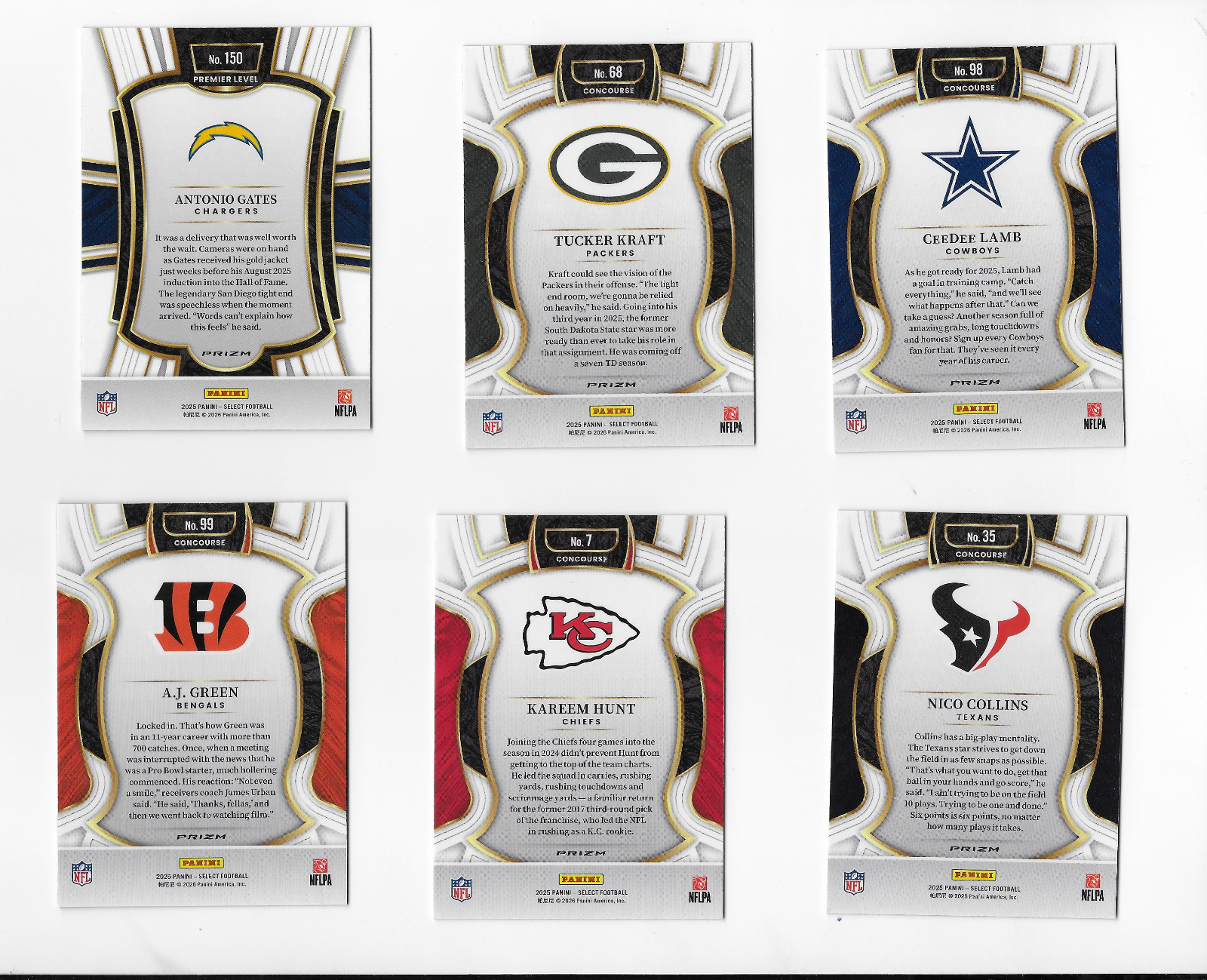 72 Card Select Football Lot AUTO PATCH RC Rookie Parallels # Inserts NFL view 22