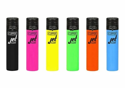 Jet Flame Fluorescent RARE Clipper Lighters Windproof Colourful Cool Clippers - Image 1 of 2