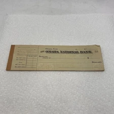 VINTAGE CHECK BOOK OMAHA NATIONAL BANK SOUTH OMAHA NEBRASKA (26 BLANKS)
