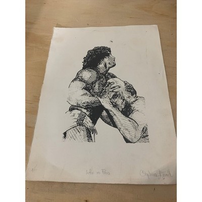 Silkscreen Print Life Is Pain 15  x 11