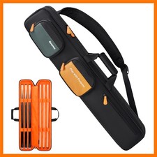 Pool Cue Case 3x3, Pool Stick Case Soft Padded Cue Case Holds 3 Butts and 3 S...