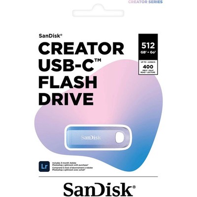 SanDisk Creator Series 512GB USB-C 3.2 Gen 1 Flash Drive