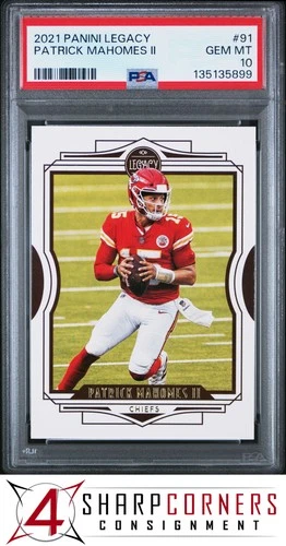 2021 PANINI LEGACY #91 PATRICK MAHOMES II POP 5 PSA 10