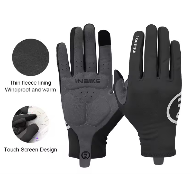 INBIKE Autumn Cycling Gloves Touchscreen MTB Road Gravel Bike Size M