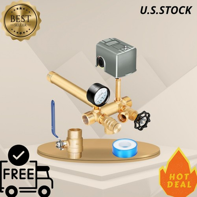 #ad #ad 1quot; x 11quot; pressure tank tee kit for water wells includes 30–50 psi switch $41.99
