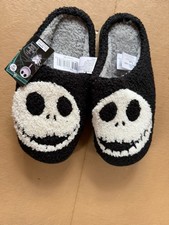 NEW adult S/M Nightmare Before Christmas plush Slippers Jack Skellington slip on