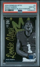 🔥 MALIK NABERS ROOKIE KINGS BLACK PANDORA /25 PSA 10 - Case Hit SSP RC Giants