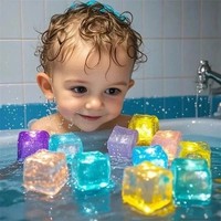 6PCS Baby Bath Bathtub LED Light Up Toys Colorful Waterproof Glowing Bath Toys f