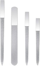 4 Pcs Metal Nail Diamond Nail Files Stainless Steel Nail File Kit Double Side