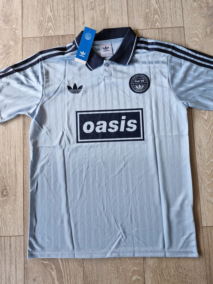 Pre order next restock ! adidas x Oasis Tour Jacquard Jersey Blue - Size M-2XL - image 3 of 4