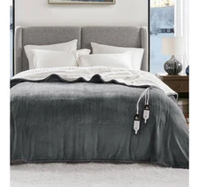 Degrees of Comfort Heated Blanket – King Size Soft Sherpa Flannel 6 Heat Setting