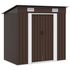 Abri de Jardin Métal Gris Rangement Patio Terrasse Cabane à Outils vidaXL