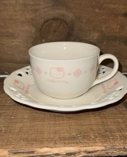 Vintage Hello Kitty tea cup  Saucer, Sanrio 1997, Free Shipping 