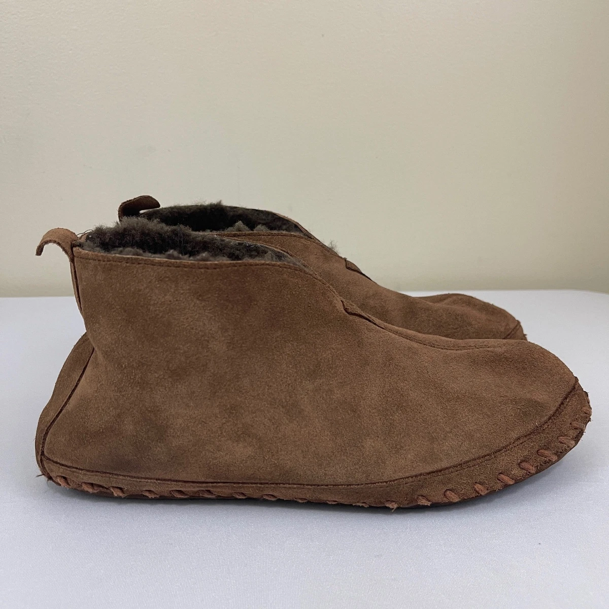L.L.Bean Wicked Good Slippers – Men’s Suede Shearling Scuff Mule, Green L.L. Bean Women main image 2