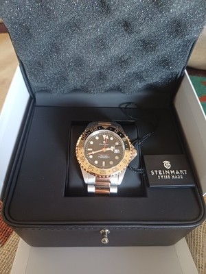 Steinhart Ocean One GMT Two-Tone Automatik Bicolor Edelstahl, Box & Papiere