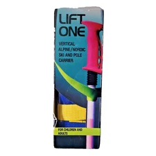 Vintage New Lift One Ski Strap & Pole Carrier Harness Shoulder Hand Alpine Nordi