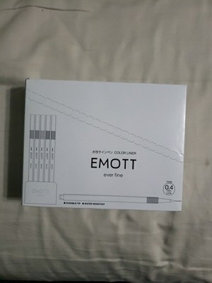Uni Emott Ever Fine No. 5 Set Water-based Pen 5 Colors Set 10 Pack ~ New ~