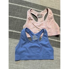 Cat Jack Girls 2 Pack Sports Bra Racerback Pink Blue Size M Kids Athletic
