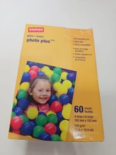 Gloss Photo Plus Staples Photo Paper 4" X 6" 60 Sheets per box 1 box