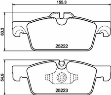 Bremsbelagsatz mit Verschleißwarnkontakt 16 mm HELLA für u.a. PEUGEOT 508