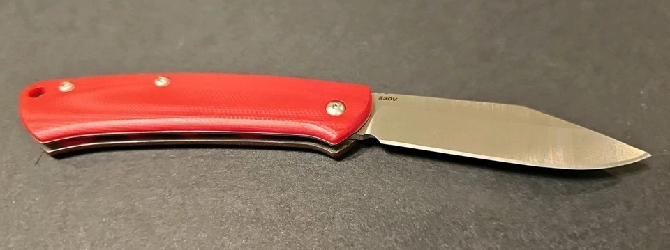 Benchmade Proper 318-1 Red G10 Slipjoint Knife CPM-S30V Clip Point Folder USA - Image 2 of 4